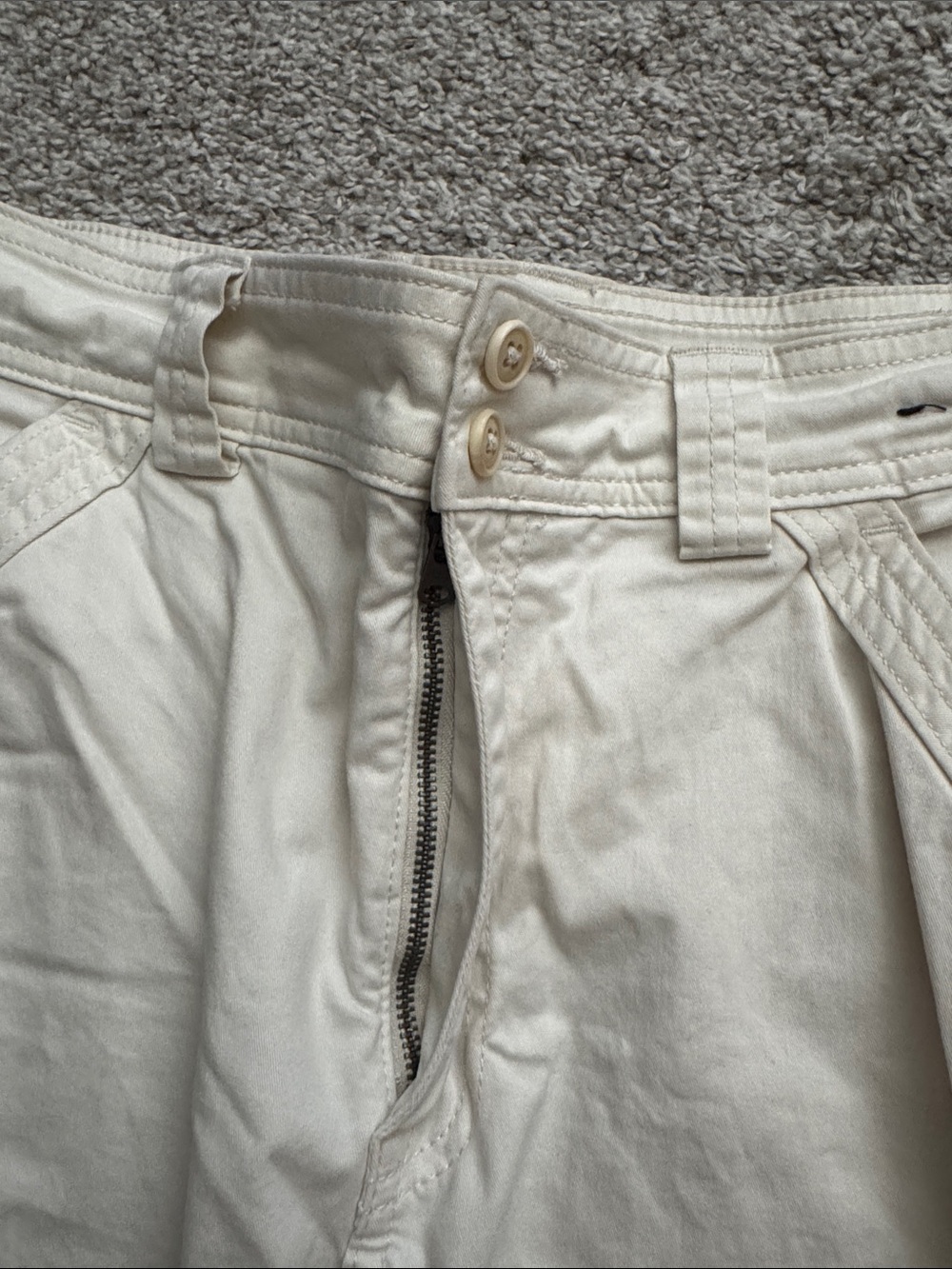 Abercrombie & Fitch Cream Curve Love Cargo Pants - Picture 5 of 6